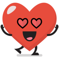 In love heart character emoji png