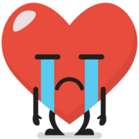 heart character emoji is crying png