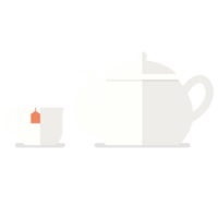 Tea ceramic teapot and cup png