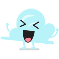 forte nube personaggio emoji png