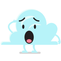 Confuse cloud character emoji png