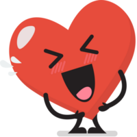 cuore personaggio emoji è ridendo png