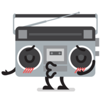 retro radio character emoji png