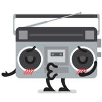 retro radio karaktär emoji png