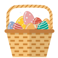 Easter eggs in basket png