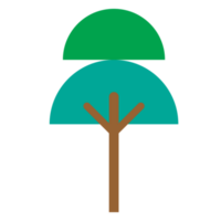 Geometric cute tree png