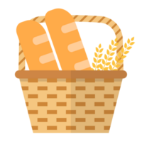 pão em uma cesta png