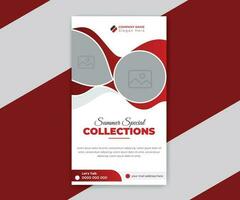 Creative fashion sale stories banner collection template design vector