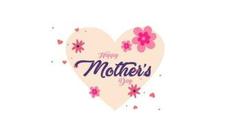 Happy mother day hand lettering celebration vector