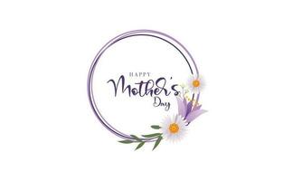 Happy mother day hand lettering celebration vector