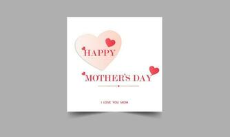 Mothers day for woman and child love you mum message vector