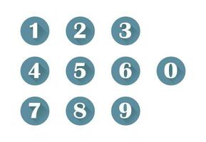 Set icons 0-9 numbers vector illustration on background