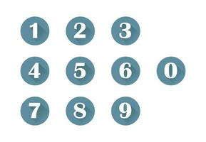 Set icons 0-9 numbers vector illustration on background