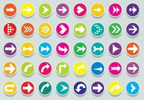 arrows icon set vector