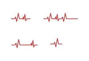 heartbeat line line vector illustration on background