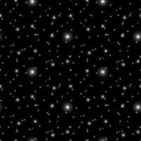 Seamless White Stars on Black Background photo