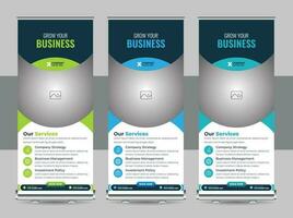 Modern Corporate Business Roll Up Banner Standee Template Vector Design, Abstract Creative X Banner, Pull Up Banner Layout for Advertisement, Ads, Exhibition, Display