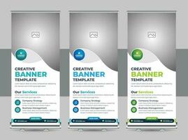 Modern Corporate Business Roll Up Banner Standee Template Vector Design, Abstract Creative X Banner, Pull Up Banner Layout for Advertisement