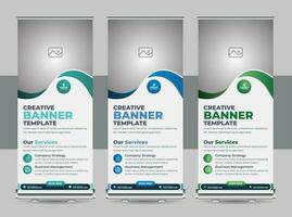 Corporate Business Roll Up Banner Standee Template Vector Design, Abstract Creative X Banner, Pull Up Banner Layout for business