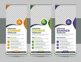 Modern Corporate Business Roll Up Banner Standee Template Vector Design, Abstract Creative X Banner, Pull Up Banner Layout for business