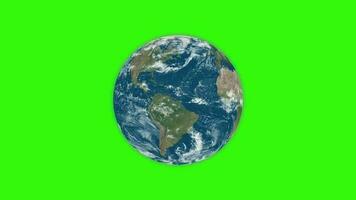 3d terra movimento gráfico elementos isolado em verde tela. video