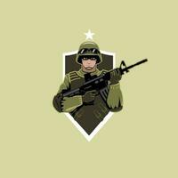 Ejército soldado insignias vector formato