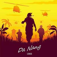 Vietnam guerra da nang 1965 vector