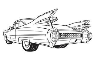 Illustration of vintage car vector