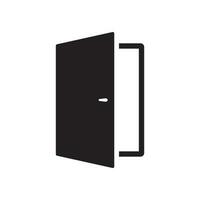 Simple door icon isolated vector illustration.