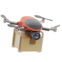 Drone Delivery 3D Illustration png