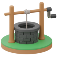 Water Well Agriculture 3D Illustration png