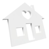 paper house icon isolated. real estate trading, quality guarantee concept, 3d render illustration png