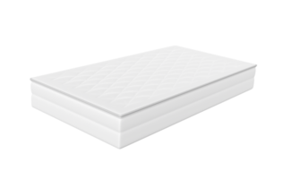 wit matras voor comfort slaap geïsoleerd. 3d geven illustratie png