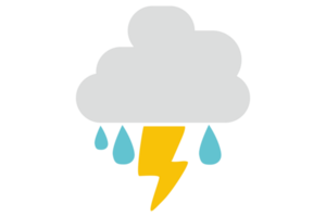 weer icoon - regen en bliksem icoon png