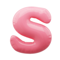 3D alphabet balloon png