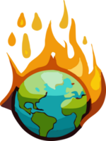 Global warming png graphic clipart design