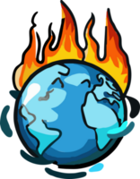Global warming png graphic clipart design
