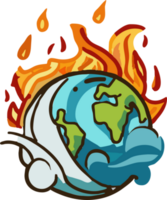 Global warming png graphic clipart design