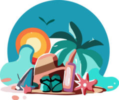 summer vacation png graphic clipart design