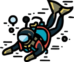 Diving png graphic clipart design