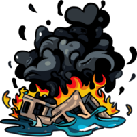 Disaster png graphic clipart design