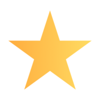 A star with transparent background, PNG Sticker illustration