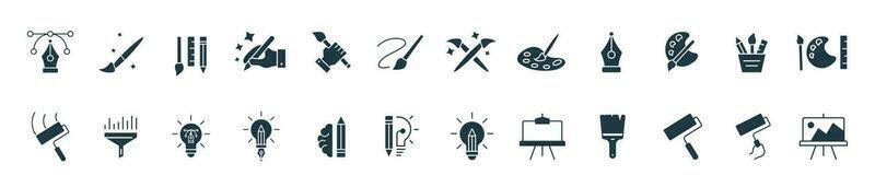 Art icon, Creativity, and paint icon set vector