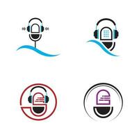 podcast logo and symbol vector