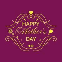 Happy Mother's Day Greeting Card in Handwritten Style vector