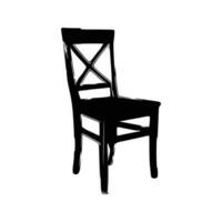 Nice Wooden Chairs Silhouette vector, Chair silhouette vector. vector