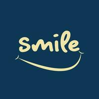 Beautiful Smile text vector