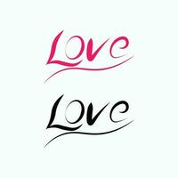 Love Text Vector