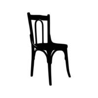 Nice Wooden Chairs Silhouette vector, Chair silhouette vector. vector