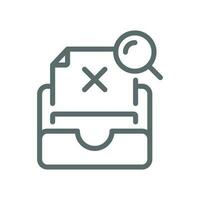 not found, no result data, document, file in this folder concept illustration line icon design editable vector eps10